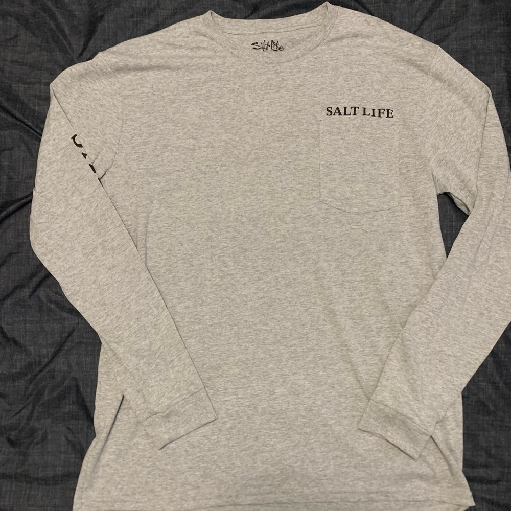 Salt Life Men's Light Gray Long Sleeve Tee